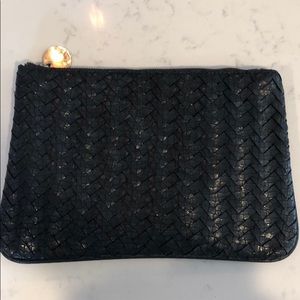 OPEN TO OFFER  Neiman Marcus Woven Navy Clutch